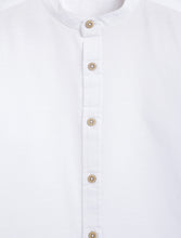 Load image into Gallery viewer, Campana Boys Solid Mandarin Collar Shirt - White