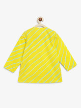 Load image into Gallery viewer, Campana Boys Bansi Dhoti Kurta Set - Leheriya Print - Yellow & Sky Blue