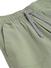 Load image into Gallery viewer, Campana Boys Carlos Cotton-Lycra Relax Fit Pull-on Shorts - Khaki Green