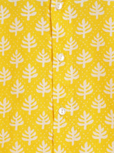 Load image into Gallery viewer, Campana Boys Mrinal Button Down Kurta Pyjama Set - Block Print - Yellow