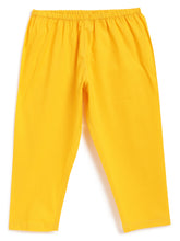 Load image into Gallery viewer, Campana Boys Mrinal Button Down Kurta Pyjama Set - Kantha Block Print - Teal & Yellow