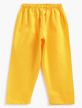 Load image into Gallery viewer, Campana Boys Mrinal Button Down Kurta Pyjama Set - Chevron Print - Yellow & Multicolour