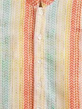 Load image into Gallery viewer, Campana Boys Mrinal Button Down Kurta Pyjama Set - Chevron Print - Yellow & Multicolour