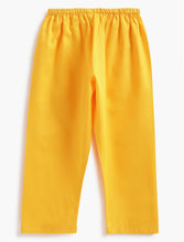 Load image into Gallery viewer, Campana Boys Mrinal Button Down Kurta Pyjama Set - Chevron Print - Yellow & Multicolour