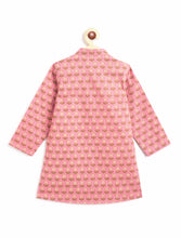 Load image into Gallery viewer, Campana Boys Mrinal Button Down Kurta Pyjama Set - Floral Pinwheel Print - Dusty Pink