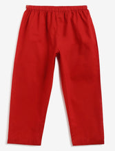 Load image into Gallery viewer, Campana Boys Mrinal Button Down Pure Cotton Kurta Pyjama Set - Block Print - Navy & Maroon