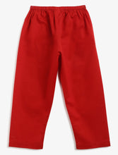 Load image into Gallery viewer, Campana Boys Mrinal Button Down Pure Cotton Kurta Pyjama Set - Block Print - Navy & Maroon