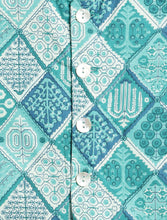 Load image into Gallery viewer, Campana Boys Ishaan Dhoti Kurta with Jacket Set - Burfi Print - Blue & Green