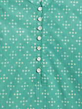 Load image into Gallery viewer, Campana Boys Mehul Cotton Dhoti Kurta Set - Bandhani Print - Teal Blue