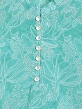 Load image into Gallery viewer, Campana Boys Mehul Pure Cotton Abstract Florals Dhoti Kurta Set - Teal Blue
