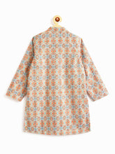 Load image into Gallery viewer, Campana Boys Sherwani Set - Burfi Embroidery - Rust & Blue