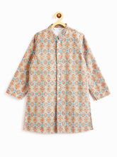 Load image into Gallery viewer, Campana Boys Sherwani Set - Burfi Embroidery - Rust & Blue
