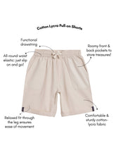 Load image into Gallery viewer, Campana Boys Woven Cotton Elastane Pull On Shorts - Beige