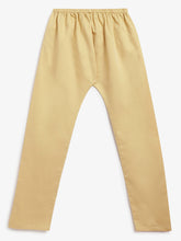 Load image into Gallery viewer, Campana Boys Mehul Kurta Pyjama Set - Chanderi Khari Print - Navy & Gold