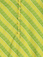 Load image into Gallery viewer, Campana Boys Mehul Kurta Pyjama Set - Statement Leheriya Print - Yellow & Leaf Green