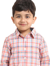 Load image into Gallery viewer, Campana Boys Wilson Full Sleeve Shirt - Checks - Orange & Multicolour