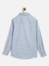 Load image into Gallery viewer, Campana Boys Wilson Checked Full Sleeve Shirt - Blue & Grey