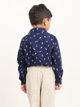 Load image into Gallery viewer, Campana Boys Ice Candy Print Wilson Full Sleeve Shirt - Navy Blue