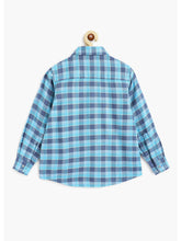Load image into Gallery viewer, Campana Boys Wilson Buffalo Checks Full Sleeve Shirt - Blue