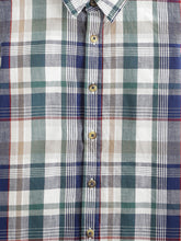 Load image into Gallery viewer, Campana Boys Wilson Plaid Checks Full Sleeves Shirt - Blue, Green & White