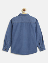 Load image into Gallery viewer, Campana Boys Wilson Full Sleeves Denim Shirt - Blue