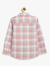 Load image into Gallery viewer, Campana Boys Wilson 100% Cotton Checked Shirt - Dusty Pink & White
