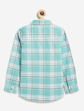 Load image into Gallery viewer, Campana Boys Wilson 100% Cotton Checked Shirt - Soft Blue & White