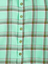 Load image into Gallery viewer, Campana Boys Pure Cotton Full Sleeves Checked Shirt - Mint Green