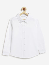 Load image into Gallery viewer, Campana Boys Solid Full Sleeves Pure Cotton Oxford Shirt - White