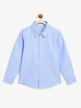 Load image into Gallery viewer, Campana Boys Wilson Full Sleeves Oxford Shirt - Blue
