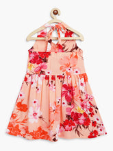 Load image into Gallery viewer, Campana Girls Cheryl Halter Neck Dress - Hawaiian Print - Pink