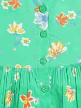 Load image into Gallery viewer, Campana Girls Cheryl Halter Neck Dress - Floral Print - Green