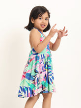 Load image into Gallery viewer, Campana Girls Cheryl Halter Neck Dress - In the Jungle Print - Multicolour & Pink