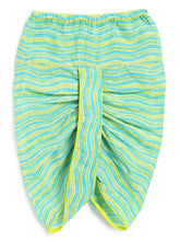 Load image into Gallery viewer, Campana Boys Bansi Dhoti Kurta Set - Buta & Zigzag Print - Blue & Lime Green