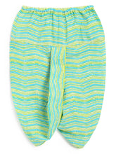 Load image into Gallery viewer, Campana Boys Bansi Dhoti Kurta Set - Buta & Zigzag Print - Blue & Lime Green