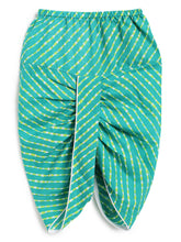 Load image into Gallery viewer, Campana Boys Bansi Dhoti Kurta Set - Pichwai Print - Off-White & Green