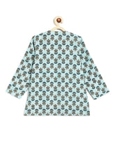 Load image into Gallery viewer, Campana Boys Bansi Dhoti Kurta Set - Vintage Floral Print - Blue & Grey