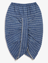 Load image into Gallery viewer, Campana Boys Bansi Dhoti Kurta Set - Ikat Print - Teal & Navy Blue