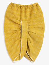 Load image into Gallery viewer, Campana Boys Bansi Dhoti Kurta Set - Kantha Stripes - Aqua Blue & Mustard