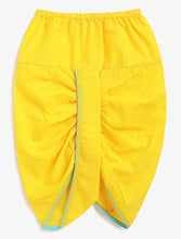 Load image into Gallery viewer, Campana Boys Bansi Dhoti Kurta Set - Floral Blockprint - Turquoise Blue & Yellow