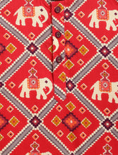 Load image into Gallery viewer, Campana Boys Bansi Dhoti Kurta Set - Royal Elephants Print - Red & Purple
