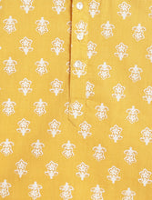Load image into Gallery viewer, Campana Boys Bansi Floral Printed Cotton Kurta Dhoti Set - Yellow & Off White