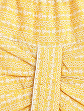 Load image into Gallery viewer, Campana Boys Bansi Floral Printed Cotton Kurta Dhoti Set - Yellow & Off White