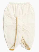 Load image into Gallery viewer, Campana Boys Bansi Cotton Dhoti Kurta Set - Kantha Waves - Mustard & Blue