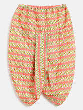 Load image into Gallery viewer, Campana Boys Bansi Pure Cotton Anaar Print Dhoti Kurta Set - Yellow & Peach