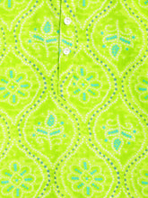 Load image into Gallery viewer, Campana Boys Bansi Pure Cotton Bandhani Printed Dhoti Kurta Set - Lime Green & Turquoise Blue
