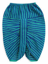 Load image into Gallery viewer, Campana Boys Bansi Dhoti Kurta Set - Geometric Ikkat Print - Sea Green & Blue