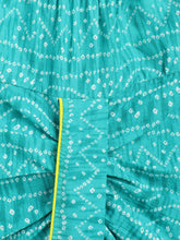 Load image into Gallery viewer, Campana Boys Bansi Dhoti Kurta Set - Bandhini Print - Lime Green & Blue