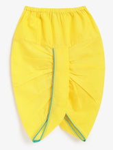 Load image into Gallery viewer, Campana Boys Bansi Dhoti Kurta Set - Striped Print - Sea Green & Yellow