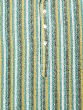 Load image into Gallery viewer, Campana Boys Palash Kurta Pyjama Set - Kantha Stripes - Aqua Blue & White